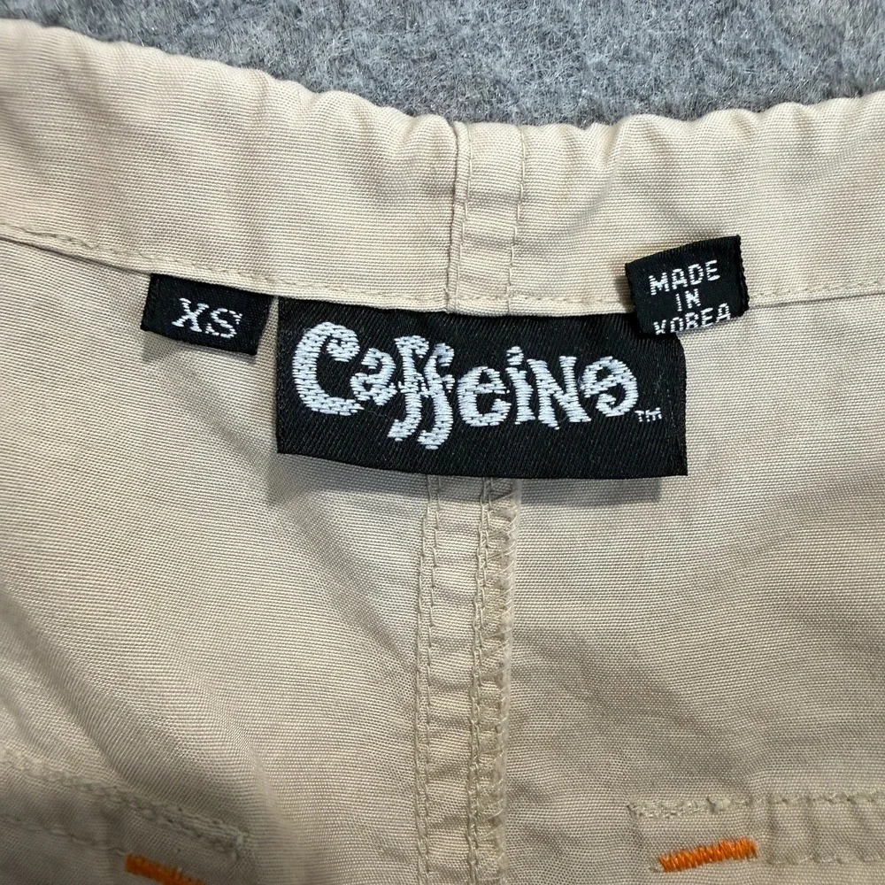 Vintage Caffeine Nylon Blend Cargo Pants Adult XS (29x30) Rave Skater Techno 90s